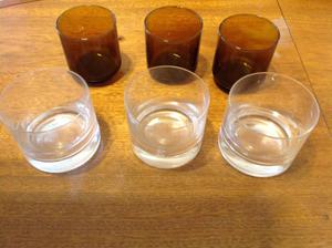 Vasos whisky x3 vasos de agua x3