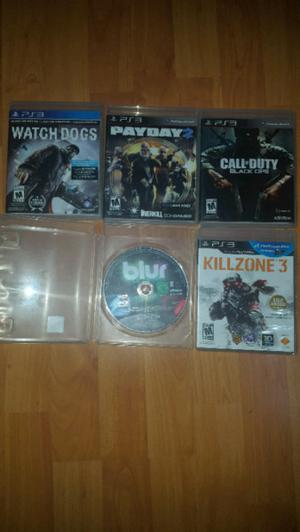 Watch Dogs, Payday 2, Black Ops, Blur, Killzone 3 para PS3