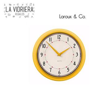 Reloj De Pared Retro Amarillo - La Vidriera Regalos