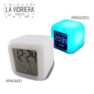 Reloj Despertador Cubo Digital Led Luz - La Vidriera Regalos