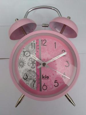 Reloj Despertador Kio Con Campanilla, Diseño Moderno
