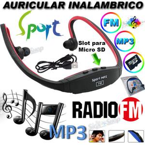 Auricular Inalambrico * Radio FM * Mp3 *