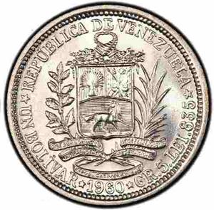 Jmm Venezuela: Muy Valiosa Moneda De Plata 1 Bolívar 