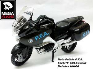 Moto Policia Pfa Bmw Coleccion Esc1:18 Metal