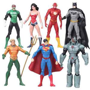 Figuras Muñecos Liga De La Justicia Dc Set 7 Superheroes