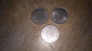 Lote de 3 monedas de  australes