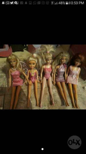 Muñecas Barbies usadas