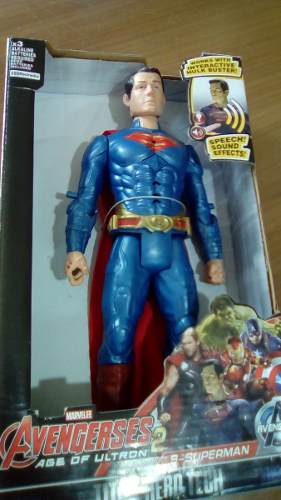 Muñeco Articulado Superman Hombre De Acero Luz Y Sonido