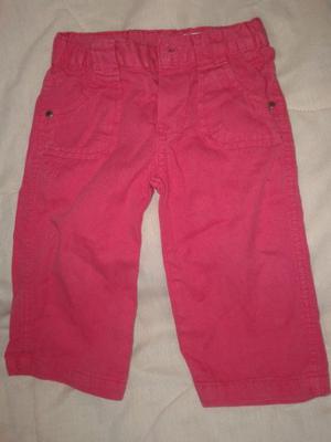 Pantalon Gimos,18m Gabardina ajusta elastico cintura rojo