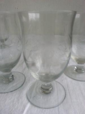 Antiguas copas cristal tallado