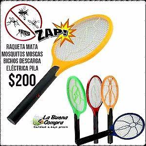 • Raqueta mata mosquitos funciona a pilas $200