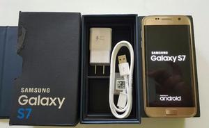SOLO VENDO Samsung Galaxy S7 4G Gold Libre con caja y boleta
