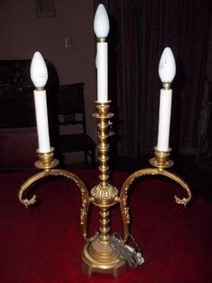 candelabro de mesa de bronce 4 velas