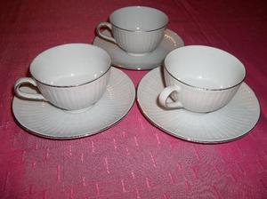porcelana tsuji tazas de té y platos sin uso