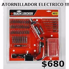 ATORNILLADOR ELECTRICO Black Decker NUEVO EN CAJA !! $680