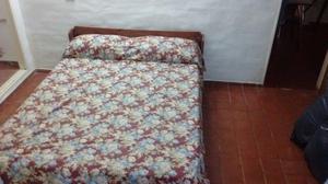 CAMA TURCA DE PINO Y COLCHON 2 PLAZAS