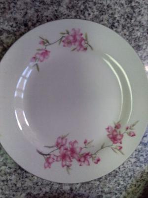 Distintos platos de porcelana