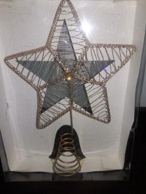 Estrella Para Adorno O Para Árbol De Navidad Dorada Nueva