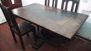 Juego Comedor Algarrobo Mesa 4 sillas