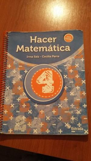 Libro escolar {Hacer Matematica 4º] ESTRADA