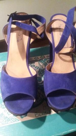 Sandalias Bendito Pie azules nro 38 un uso impecables con