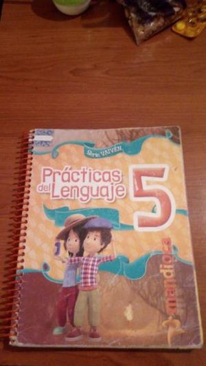 libro escolar PRACTICAS DE LENGUAJE 5º DE MANDIOCA