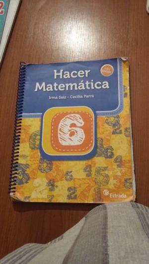 libro escolar hacer matematica 6º edit:estrada