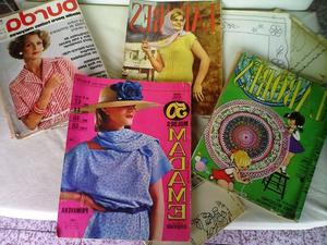 revistas antiguas Labores, Madame, Burda 4 en total