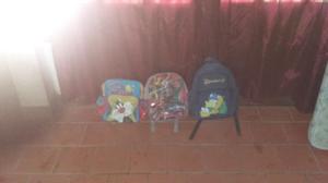 tres mochilas con dibujos para escuela