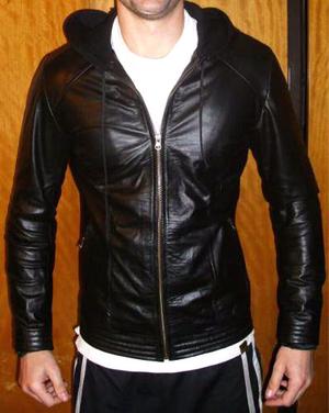 Campera cuero hombre