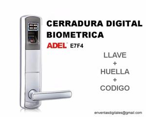 Cerradura Electronica con Huella Digital, Llave y Clave
