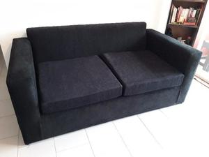 IMPECABLE SILLÓN CAMA NEGRO 2 cuerpos