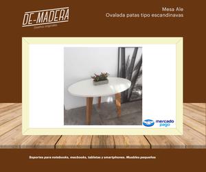 Mesa Ale Ovalada con patas estilo Escandinavo