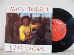 mick jagger ‎– let's work - vinilo simple uk