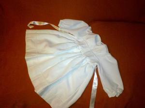 vestido de beba blanco talle 9 meses impecable un solo uso