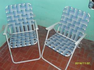 2 sillas reposeras usadas