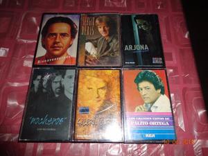 Cassettes lote x 5 (Arjona, Denis, Serrat, Los nocheros