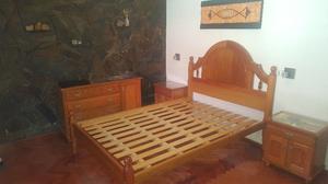 Juego de dormitorio en roble maciso