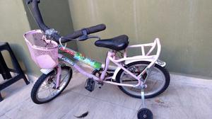 bicicleta niña de paseo con ruedas