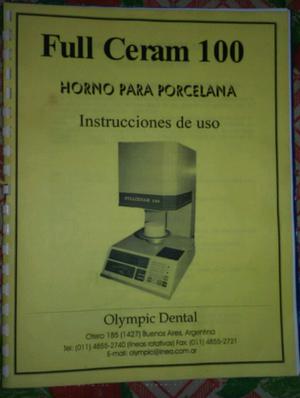Horno porcelana dental FULL CERAM 100