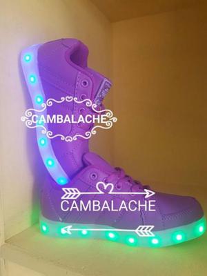 zapatillas con luces led recargables $800 y tambien las zapa