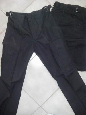 2 PANTALONES GUERRILLEROS NEGROS x 100