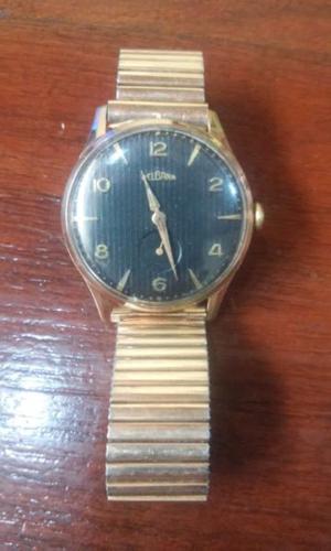 Reloj Delbana Vintage de lujo, enchapado en oro $