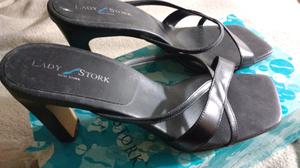 Sandalias Lady Stork negras Nro 39