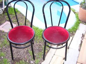 sillas usadas hierro y pana pesos 400 c una