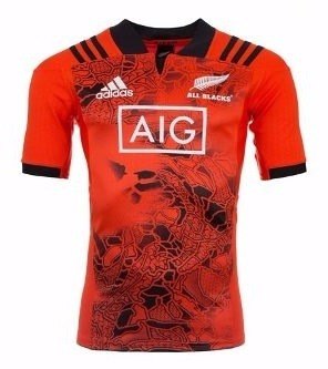 Camiseta All Blacks Rugby Roja  Original Única!