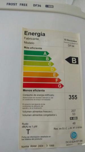 HELADERA ELECTROLUX DF34