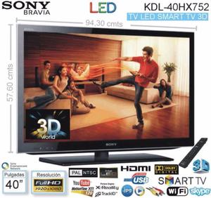 Led Smart Tv 3d Sony 40 Kdl40hx752