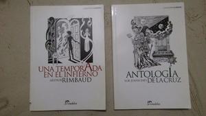 Libros "Antología" y "Una temporada en el Infierno"