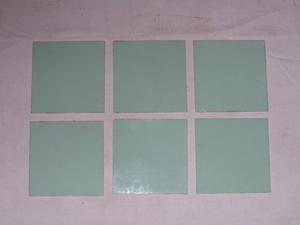 Lote 21 azulejos antiguos de vidrio - verde claro / turquesa